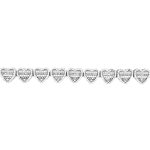 Baguette and round shaped tennis bracelet heart design.