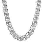 925 sterling silver rollerball solid chain with intracte pattern mens chain.
