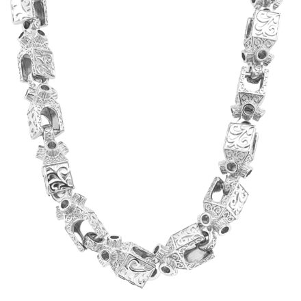 925 sterling silver lego chain in 10 mm wide mens chain 26 inches.