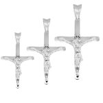 Sterling silver Byzantine Pendant Crucifix cross Small, Medium and Large size.