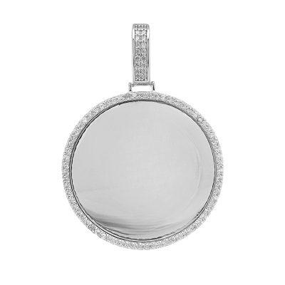 925 sterling silver cubic zirconia stones picture pendant.