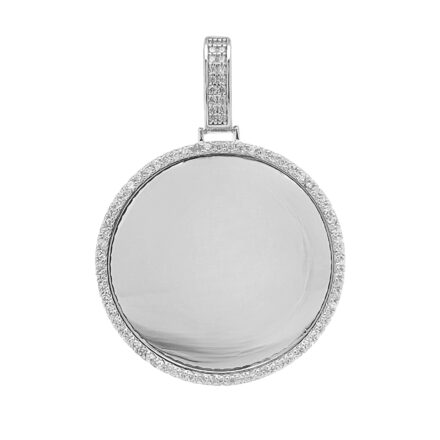 925 sterling silver cubic zirconia stones picture pendant.