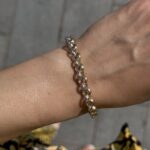 9k Yellow Gold Pink Stones Belcher Bracelet - 7 mm - Image 4