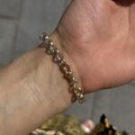 9k Yellow Gold Pink Stones Belcher Bracelet - 7 mm - Image 2