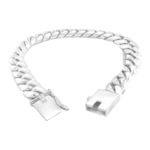 925 sterling silver cuban bracelet 12 mm wide solid and tight links.