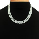 925 sterling silver iced out cuban chain 15 mm wide big boy chain.