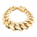 22 mm wide solid heavy wide miami cuban link for men quarter of a kilo 9k yellow gold.