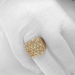 9k yellow gold keeper ring for men heavy and solid.