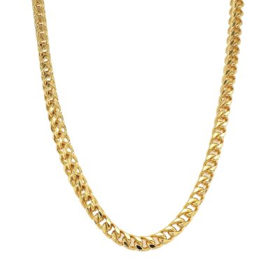 9k solid franco chain diamond cut arrow shaped italian design for men yellow gold 20 inches, 22 inches, 24 inches, 26 inches, 28 inches, 30 inches.