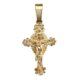 9k yellow gold solid crucifix pendant cross for men large size heavy weight.