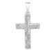 925 sterling silver patterned and stone set cross pendant for men and women large size.