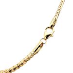 9ct solid italian chain foxtail franco style with a strong clasp.