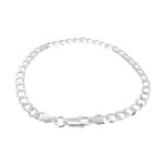 The Iconic Curb Bracelet 5 mm wide, in 925 sterling silver. The bracelet has oval shaped flat links with a substantial thickness making it very strong and stable. The bracelet is perfect everyday accessory combine with a watch or a leather bracelet. All our products are stamped and hallmarked.