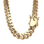 14 mm wide cuban chain solid links for men 30 inches 280 grams.