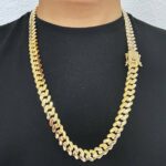 14 mm cuban chain solid links heavy Miami style for men 30 inches, 24 inches, 20 inches long.