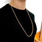 9k Yellow Gold Solid Square Byzantine Chains, 2.5 mm wide and available in 22 inches at the moment. For any specific length or any other inquiry, contact us. The chain is fully UK Hallmarked in an assay office.