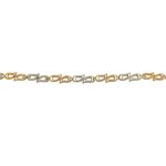 14k (585) Yellow, White and Rose Gold Diamond Cut Patterned Ball/Bead bracelet in 6 mm width. The balls graduate from smaller to bigger size and meet in the middle. This bracelet has a secure clasp where the sizes are adjustable from 6.5 to 7.5 inches. The bracelet is UK hallmarked and shipped out securely in a secure gift