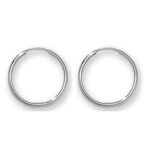 9k white gold sleeper earrings for men women and kids 10 mm, 14 mm, 18 mm, 22 mm 35 mm.