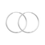 9k white gold sleeper earrings for men women and kids 10 mm, 14 mm, 18 mm, 22 mm 35 mm.