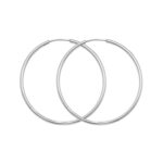 9k white gold sleeper earrings for men women and kids 10 mm, 14 mm, 18 mm, 22 mm 35 mm.