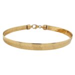 14k yellow gold harringbone bracelet solid ladies and womens bracelet.