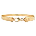 14k yellow gold harringbone bracelet solid ladies and womens bracelet.