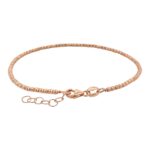 14k rose gold diamond cut ball bracelet in solid gold for women and ladies.