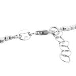14k white gold diamond cut ball bracelet in solid gold for women and ladies.