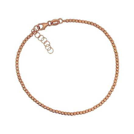 14k rose gold bead ball bracelet solid for women between 6.5 to 7.5 inches in length.