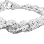925 sterling silver Solid Rollerball bracelet heavy weight for men patterned links.