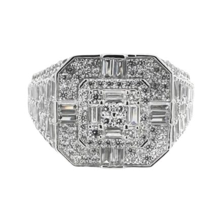925 sterling silver mens pinky ring signet ring 16 mm wide large size jumbo stones.