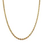 9k yellow gold solid rope chain for men. women and kids/children 2.75 mm wide available in 18, 20, 22, 24 inches in length.