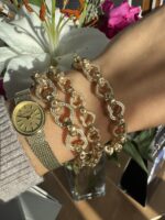 9k Yellow Gold Solid Heart Belcher Bracelet – 9.50 mm - Image 2