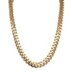 8 mm wide cuban chain for men in 9k yellow gold solid tight and thick links Miami style.