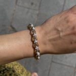 9k Yellow Gold Stone Set Solid Belcher Bracelet - 9 mm - Image 2