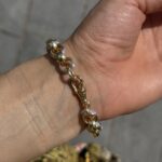 9k Yellow Gold Stone Set Solid Belcher Bracelet - 9 mm - Image 5