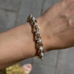 9k Yellow Gold Stone Set Solid Belcher Bracelet - 9 mm - Image 6