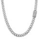 925 sterling silver 7 mm wide cuban chain with cz box clasp for men and women solid design.
