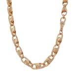 9k yellow gold solid tulip chain for men women and children. The chain is 7 mm wide and available in 18, 20, 22 and 24 inches.
