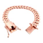 12 mm Miami cuban bracelet solid 9k rose gold for men and women with thick and tight links in stock!