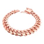 12 mm Miami cuban bracelet solid 9k rose gold for men and women with thick and tight links in stock!