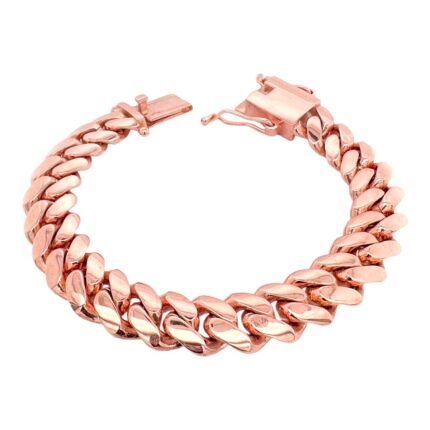 12 mm Miami cuban bracelet solid 9k rose gold for men and women with thick and tight links in stock!
