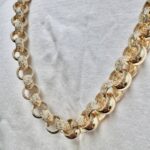 9k yellow gold Solid heavy weight solid Belcher chain 13.50 mm wide for men with patterned and solid links. The chain is available from 22 to 30 inches.