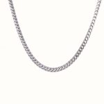 9k White Gold Solid Franco /Foxtail Chain - 3 mm