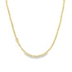 14k yellow gold solid bead ball chain with diamond cut pattern for women. 18 inches long 3 mm wide.
