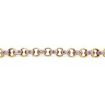 9k Yellow Gold Pink Stones Belcher Bracelet - 10.50 mm - Image 5