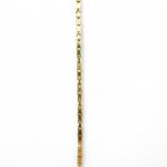 9k yellow gold solid square byzantine chain for men women and kids 2.5 mm wide .