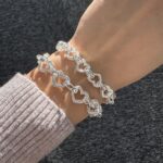 925 Sterling Silver Heart Belcher Bracelet – 8 mm - Image 2