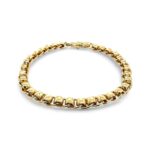 6 mm Rollerball bracelet handcrafted in 9k yellow gold, featuring polished rollerball-style links with a secure clasp.