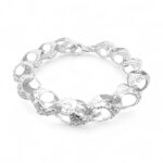 925 sterling silver acorn bracelet with intricate patterned links, 13.50 mm width, polished finish. Available in multiple lengths for a bold, stylish look.